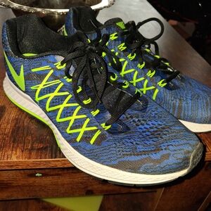 Nike Men's Blue and Green Running Shoes